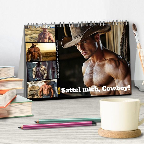 Produktbild: Sattel mich, Cowboy! (Tischkalender 2026 DIN A5 quer), CALVENDO Monatskalender