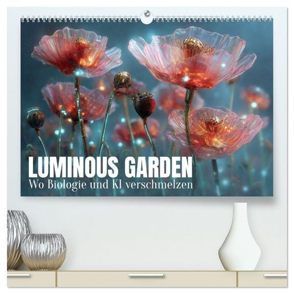 Produktbild: Luminous Garden. Wo Biologie und KI verschmelzen (hochwertiger Premium Wandkalender 2027 DIN A2 quer), Kunstdruck in Hochglanz