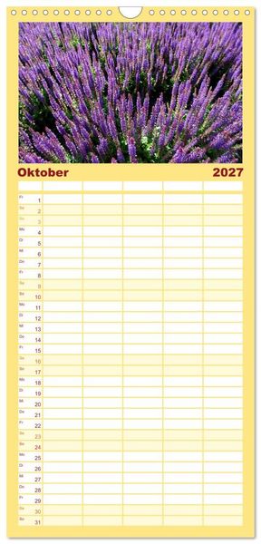 Produktbild: Familienplaner 2027 - Garten-Idylle 2027 mit 5 Spalten (Wandkalender, 21 x 45 cm) CALVENDO