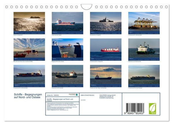 Produktbild: Schiffe - Begegnungen auf Nord- und Ostsee (Wandkalender 2026 DIN A4 quer), CALVENDO Monatskalender