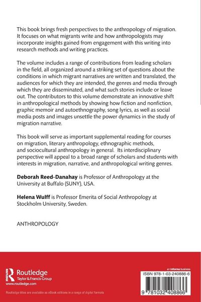 Produktbild: Anthropological Approaches to Reading Migrant Writing