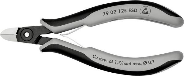 Produktbild: Knipex 79 02 125 ESD ESD Seitenschneider mit Facette 125mm