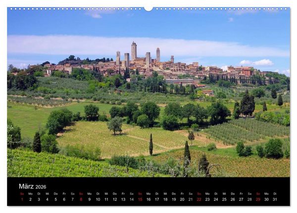Produktbild: Toskana &ndash; Traumlandschaft in Italien (Wandkalender 2026 DIN A2 quer), CALVENDO Monatskalender