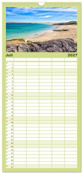 Produktbild: Familienplaner 2027 - Irland - Zauberhafte Augenblicke mit 5 Spalten (Wandkalender, 21 x 45 cm) CALVENDO