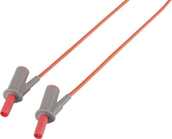 Produktbild: VOLTCRAFT MSB-501 Sicherheits-Messleitung Lamellenstecker 4 mm Lamellenstecker 4 mm 1.50 m Rot 1 St.