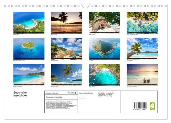 Produktbild: Seychellen Inselblicke (Wandkalender 2026 DIN A3 quer), CALVENDO Monatskalender