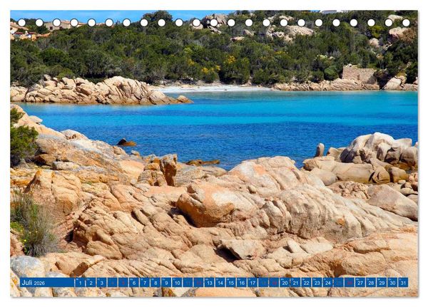 Produktbild: Sardiniens magische K&uuml;sten (Tischkalender 2026 DIN A5 quer), CALVENDO Monatskalender