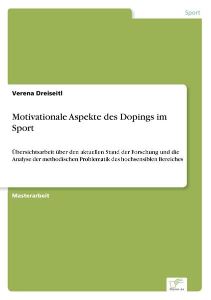 Produktbild: Motivationale Aspekte des Dopings im Sport