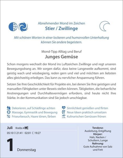 Produktbild: Leben mit dem Mond Tagesabrei&szlig;kalender 2027 - Praktische Tipps Tag f&uuml;r Tag