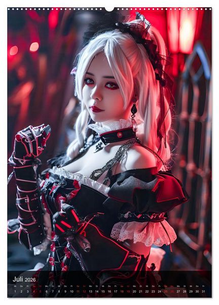 Produktbild: Anime-Girls - Japanische Kawaii-Sch&ouml;nheiten im Anime-Stil (Wandkalender 2026 DIN A2 hoch), CALVENDO Monatskalender