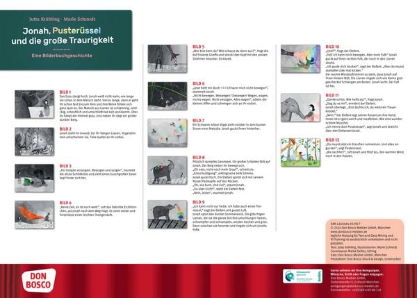 Produktbild: Jonah, Puster&uuml;ssel und die gro&szlig;e Traurigkeit. Kamishibai Bildkartenset