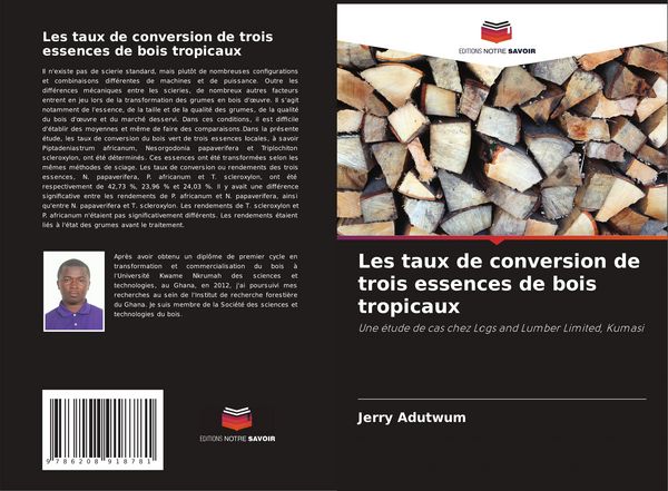 Produktbild: Les taux de conversion de trois essences de bois tropicaux