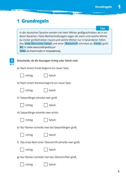 Produktbild: 10-Minuten-Training Deutsch Gro&szlig;- und Kleinschreibung 5./6. Klasse. Kleine Lernportionen f&uuml;r jeden Tag