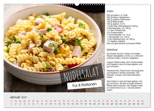 Produktbild: Vegetarisch - leicht und lecker (Wandkalender 2027 DIN A2 quer), CALVENDO Monatskalender