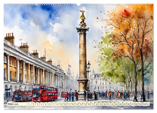 Produktbild: London - Metropole auf der Insel (hochwertiger Premium Wandkalender 2026 DIN A2 quer), Kunstdruck in Hochglanz