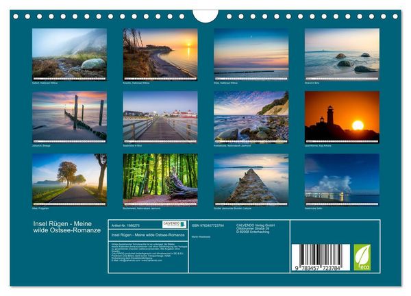 Produktbild: Insel R&uuml;gen - Meine wilde Ostsee-Romanze (Wandkalender 2026 DIN A4 quer), CALVENDO Monatskalender
