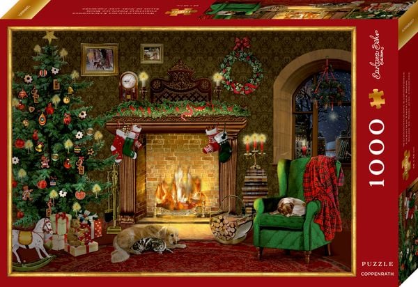 Produktbild: Puzzle - Weihnachtliches Kaminzimmer (1000 T.) Behr