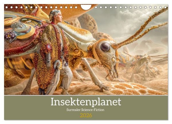 Produktbild: Insektenplanet - Surrealer Science-Fiction (Wandkalender 2026 DIN A4 quer), CALVENDO Monatskalender