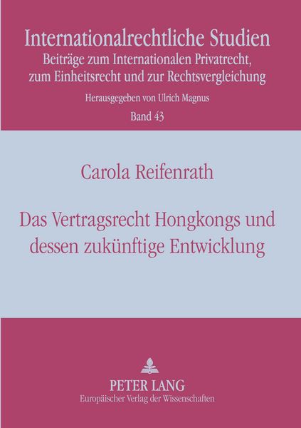 Produktbild: Das Vertragsrecht Hongkongs und dessen zuk&uuml;nftige Entwicklung