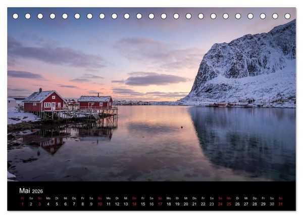 Produktbild: Lofoten Impressionen von Armin Fuchs (Tischkalender 2026 DIN A5 quer), CALVENDO Monatskalender