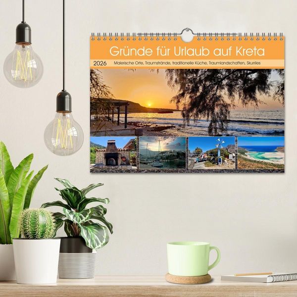 Produktbild: Gr&uuml;nde f&uuml;r Urlaub auf Kreta (Wandkalender 2026 DIN A4 quer), CALVENDO Monatskalender
