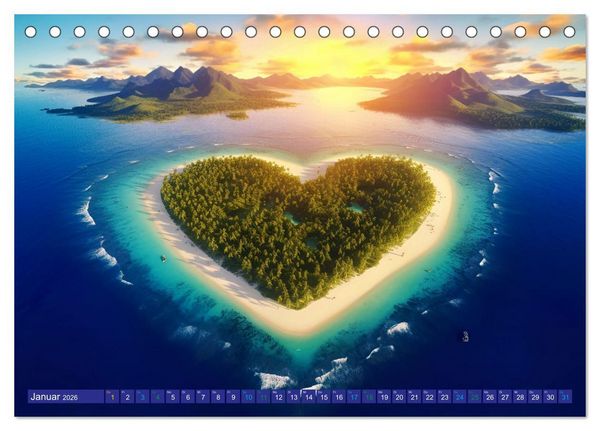 Produktbild: Sehnsucht Strandparadies (Tischkalender 2026 DIN A5 quer), CALVENDO Monatskalender