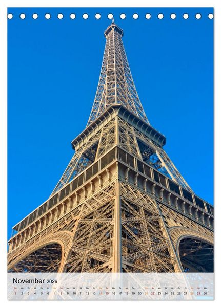Produktbild: Eiffelturm - Ikone der Architektur, Ikone der Ingenieurskunst (Tischkalender 2026 DIN A5 hoch), CALVENDO Monatskalender