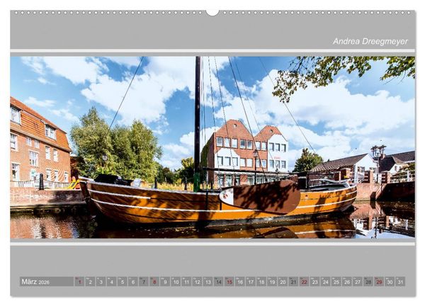 Produktbild: Papenburg-Panorama (hochwertiger Premium Wandkalender 2026 DIN A2 quer), Kunstdruck in Hochglanz