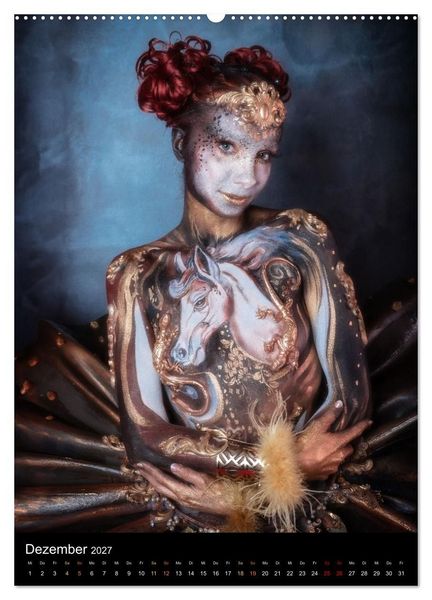Produktbild: Klangk&ouml;rper - Bodypainting Adventures (Wandkalender 2027 DIN A2 hoch), CALVENDO Monatskalender