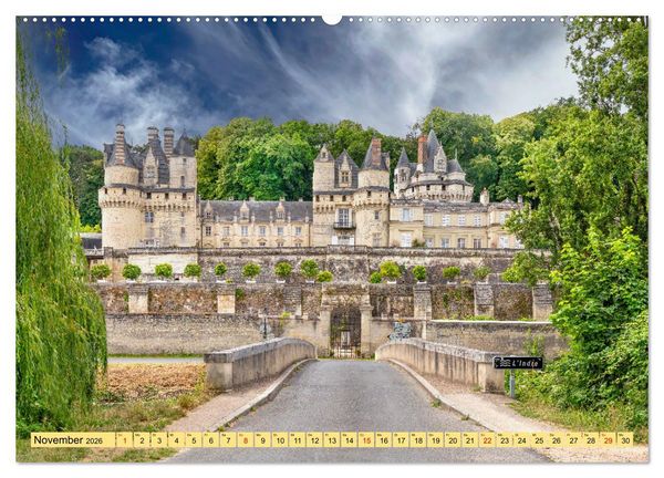 Produktbild: Ch&acirc;teaux. Im Tal der Loire (hochwertiger Premium Wandkalender 2026 DIN A2 quer), Kunstdruck in Hochglanz