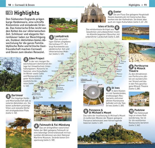 Produktbild: TOP10 Reisef&uuml;hrer Cornwall & Devon