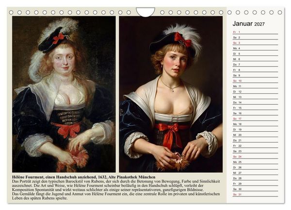 Produktbild: Rubens im neuen Licht (Wandkalender 2027 DIN A4 quer), CALVENDO Monatskalender