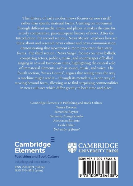 Produktbild: Communicating the News in Early Modern Europe