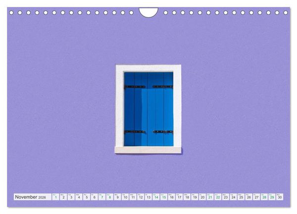 Produktbild: Burano and Minimalism (Wall Calendar 2026 DIN A4 landscape), CALVENDO 12 Month Wall Calendar