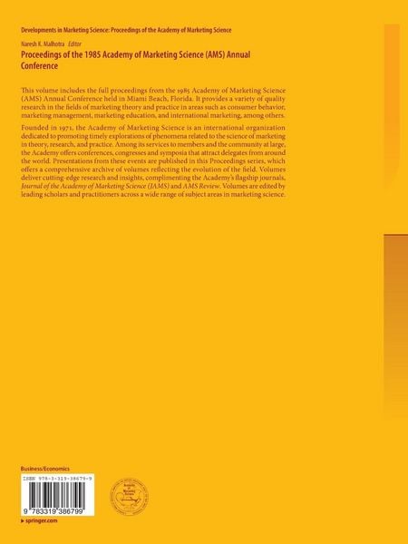 Produktbild: Proceedings of the 1985 Academy of Marketing Science (AMS) Annual Conference