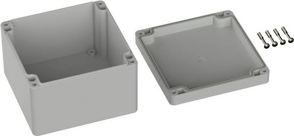 Produktbild: TRU COMPONENTS TC-9065652 Industrie-Geh&auml;use 122 x 120 x 85 ABS Lichtgrau (RAL 7035) 1St.