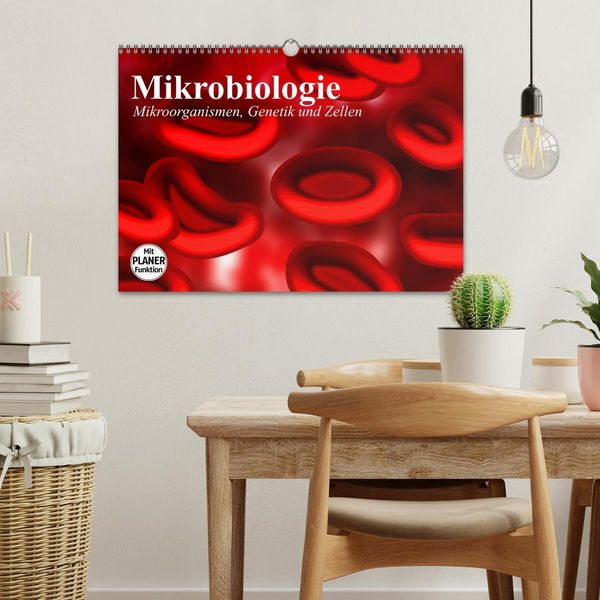 Produktbild: Mikrobiologie. Mikroorganismen, Genetik und Zellen (Wandkalender 2026 DIN A3 quer), CALVENDO Monatskalender