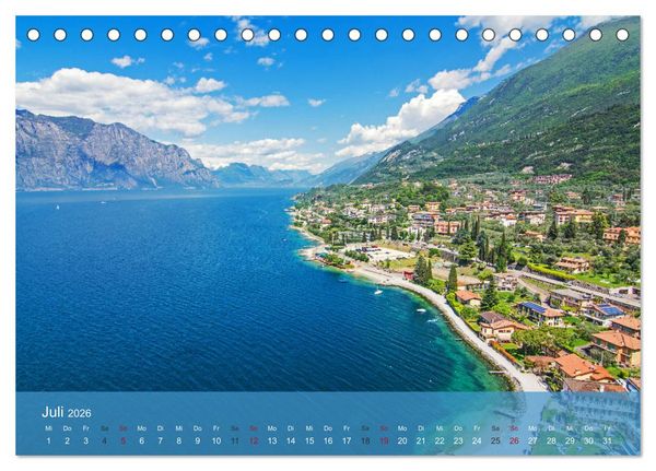 Produktbild: Gardasee - lago di Garda by Sascha Ferrari (Tischkalender 2026 DIN A5 quer), CALVENDO Monatskalender