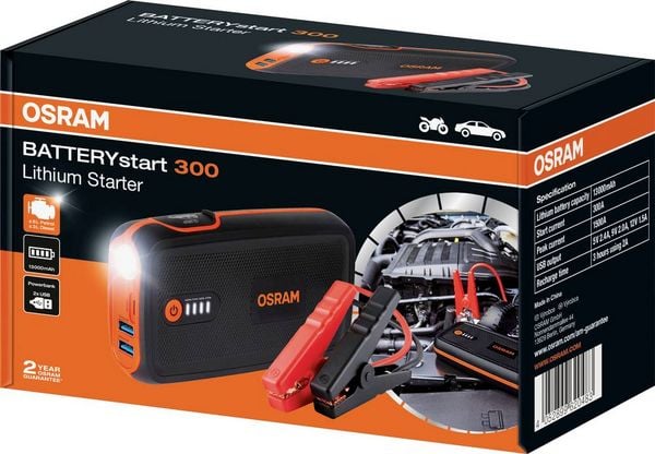 Produktbild: Osram Automotive Schnellstartsystem BATTERYstart 300 OBSL300 Starthilfestrom (12 V)=300 A USB-Steckdose 2x
