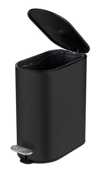Produktbild: Kosmetikeimer Mod. Collungo, 5L, schwarz, Metall, 14x28,5x29,5 cm, easy-close Absenkautomatik