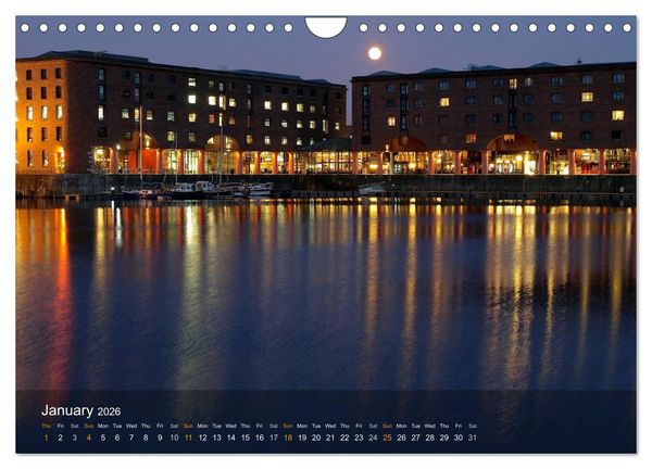 Produktbild: Liverpool - Water and Light (Wall Calendar 2026 DIN A4 landscape), CALVENDO 12 Month Wall Calendar