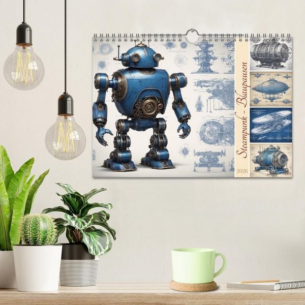 Produktbild: Steampunk - Blaupausen (Wandkalender 2026 DIN A4 quer), CALVENDO Monatskalender