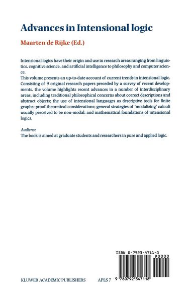 Produktbild: Advances in Intensional Logic