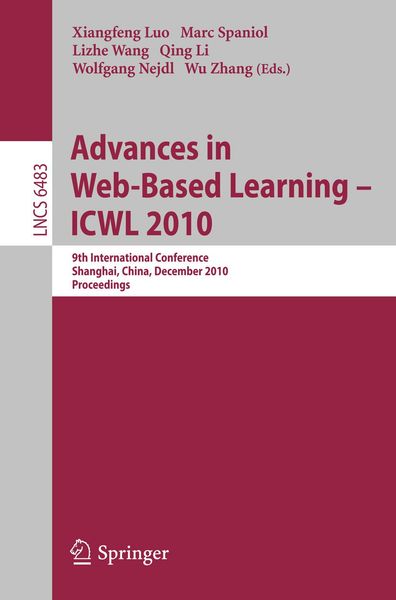 Produktbild: Advances in Web-Based Learning - ICWL 2010
