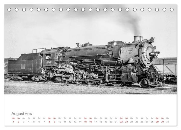 Produktbild: US-Dampflokomotiven (Tischkalender 2026 DIN A5 quer), CALVENDO Monatskalender