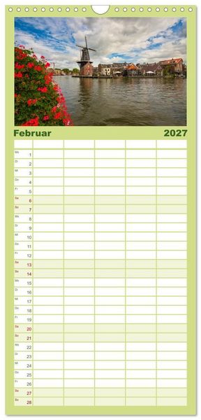 Produktbild: Familienplaner 2027 - Streifzug durch Nordholland mit 5 Spalten (Wandkalender, 21 x 45 cm) CALVENDO