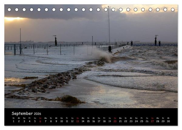 Produktbild: Ostfriesland - Land und Wetter (Tischkalender 2026 DIN A5 quer), CALVENDO Monatskalender