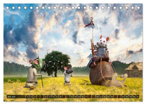 Produktbild: Ritter Mauseherz (Tischkalender 2026 DIN A5 quer), CALVENDO Monatskalender