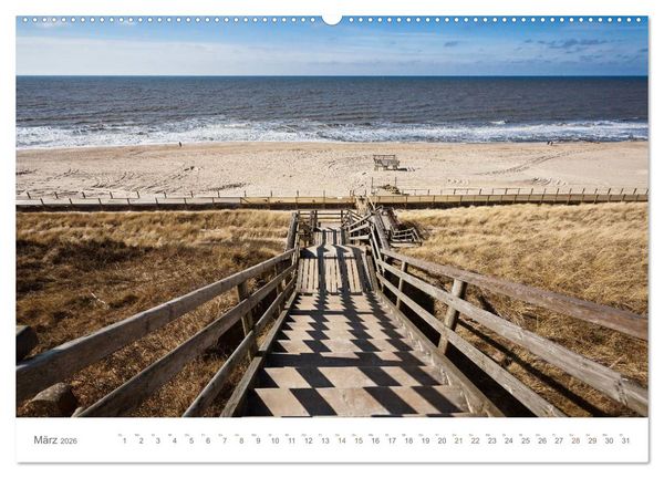 Produktbild: Stege & Wege auf Sylt (hochwertiger Premium Wandkalender 2026 DIN A2 quer), Kunstdruck in Hochglanz