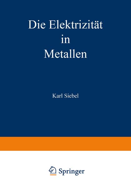 Produktbild: Die Elektrizit&auml;t in Metallen